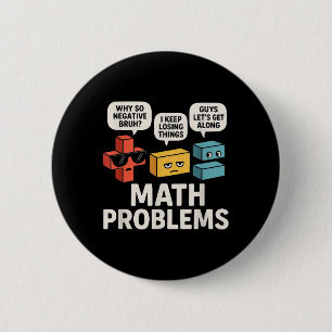 Math Problems Symbols Funny Teacher Back To School 6 Cm Round Badge