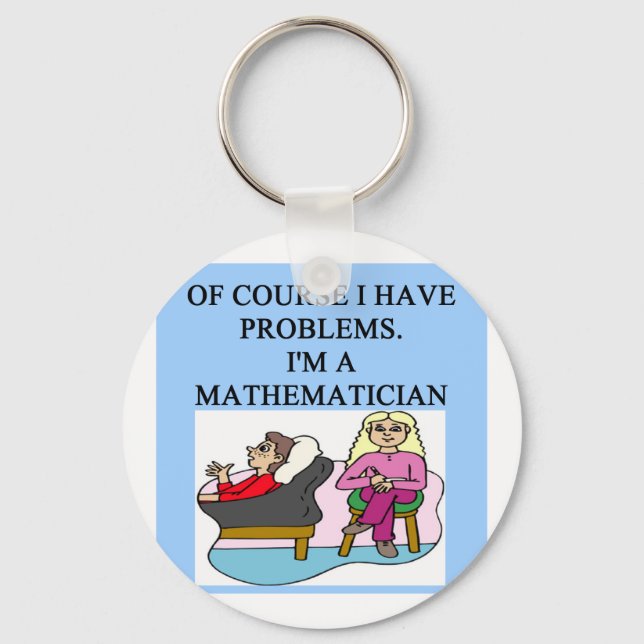 MATH psychology joke Key Ring (Front)