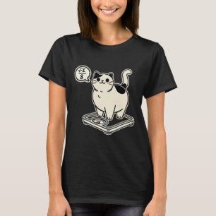 Math Pun Cat i Overate I Over 8 Funny Math Teacher T-Shirt