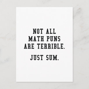 Math Puns Postcard