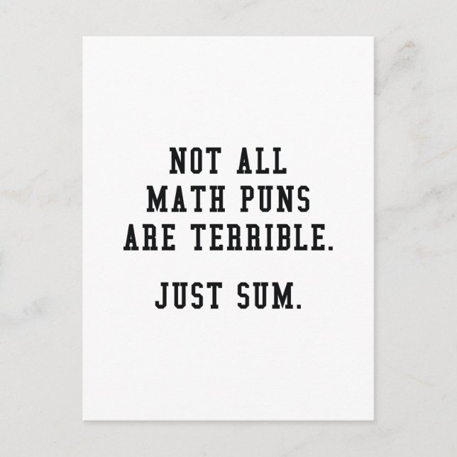 Math Puns Postcard (Front)