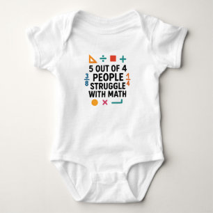 Math Puzzle Design Baby Bodysuit
