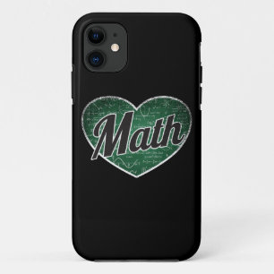 Math Retro Heart Blackboard Love iPhone 11 Case