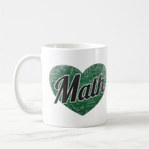 Math Retro Heart Blackboard Love Coffee Mug