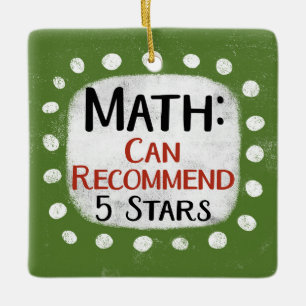 Math Review 5 Stars Ornament