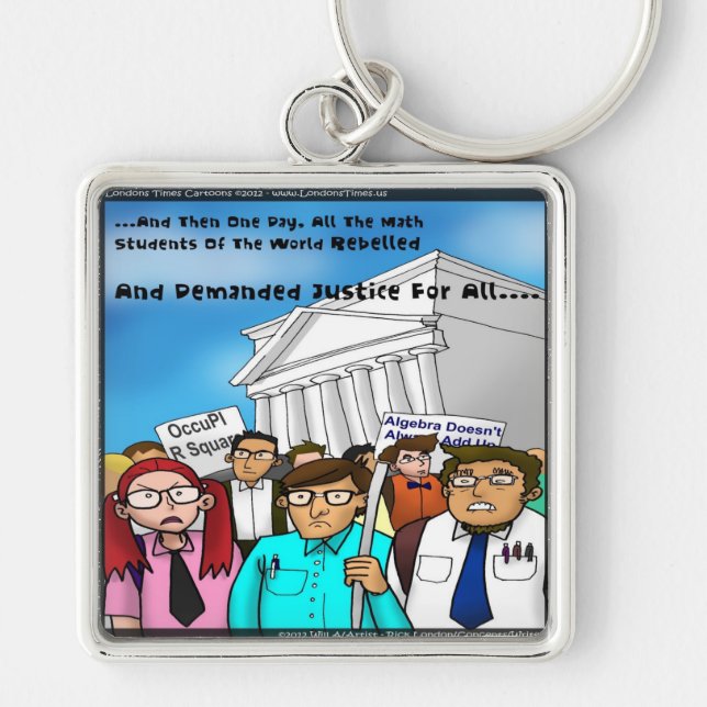 Math Revolt Funny Gifts Tees & Cards Key Ring (Front)