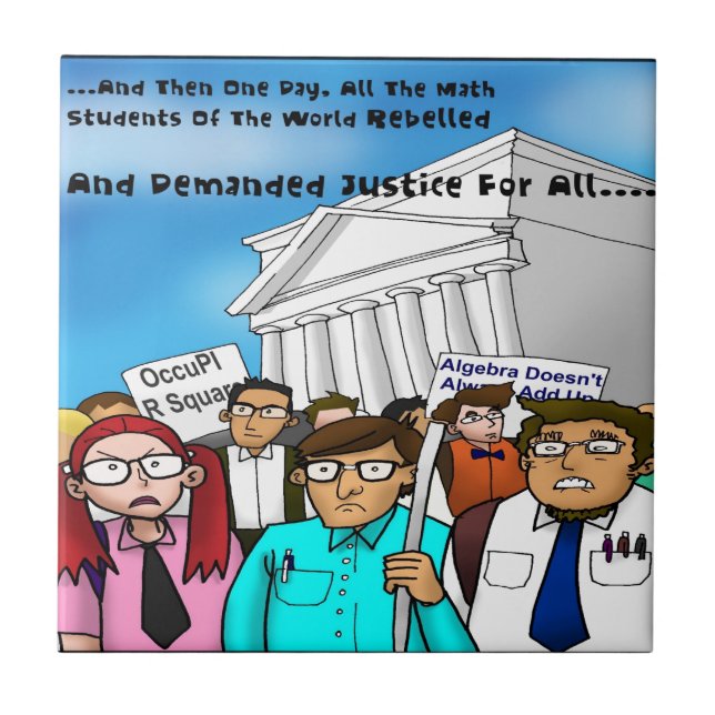 Math Revolt Funny Gifts Tees & Cards Tile (Front)