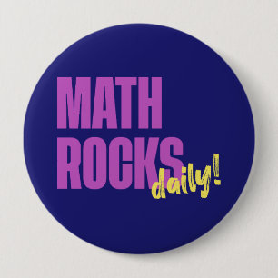 Math Rocks Daily 10 Cm Round Badge