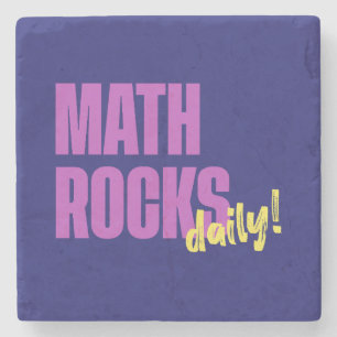 Math Rocks Daily Teacher Stone Coaster