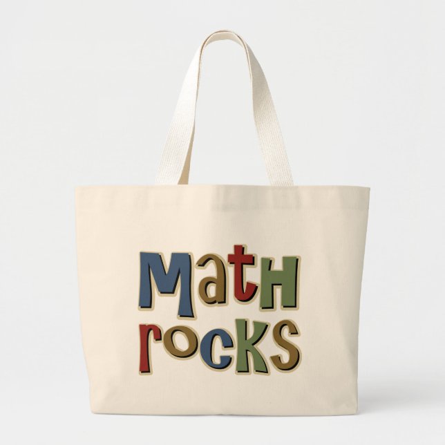 Math Rocks Large Tote Bag (Front)