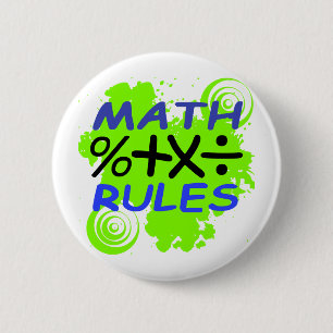 Math Rules 6 Cm Round Badge
