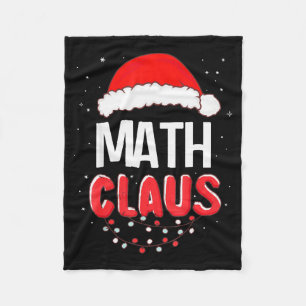 Math Santa Claus Christmas Matching Costume  Fleece Blanket