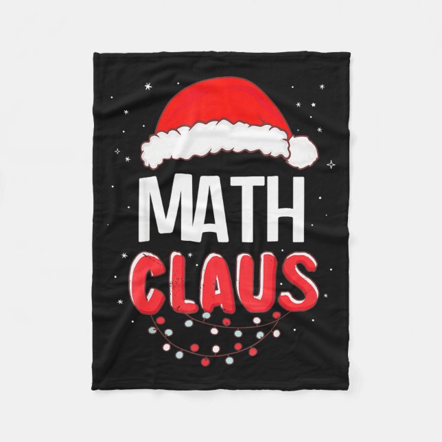 Math Santa Claus Christmas Matching Costume  Fleece Blanket (Front)