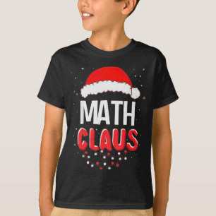 Math Santa Claus Christmas Matching Costume  T-Shirt