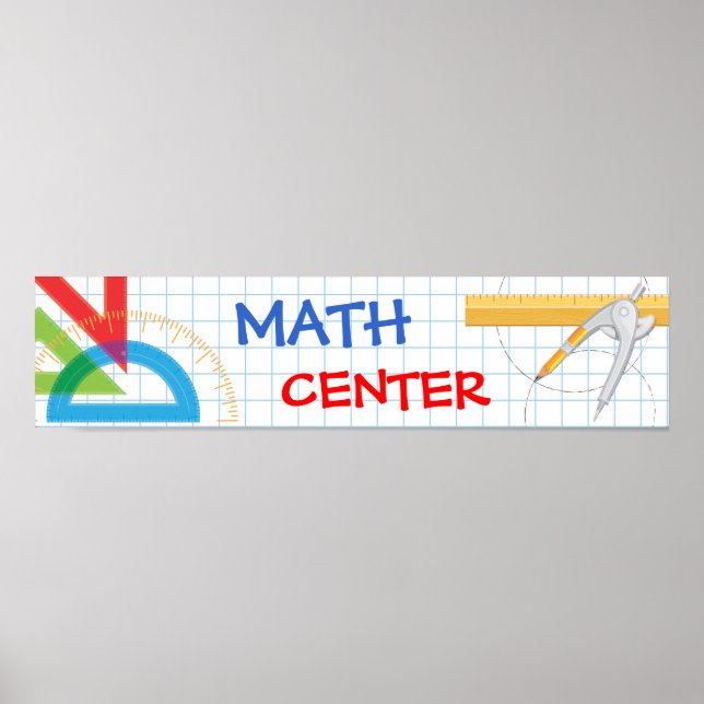 Math School Banner Poster (Front)