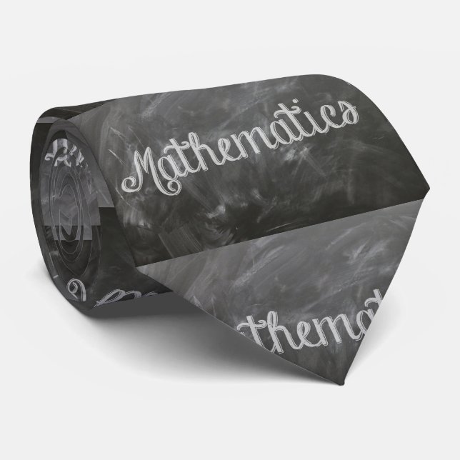 Math School Teacher  Blackboard  Chalk Necktie (Rolled)