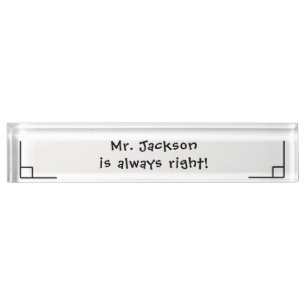 Math School Teacher Funny Nameplate
