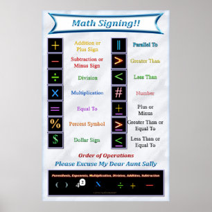 Math Signing Poster