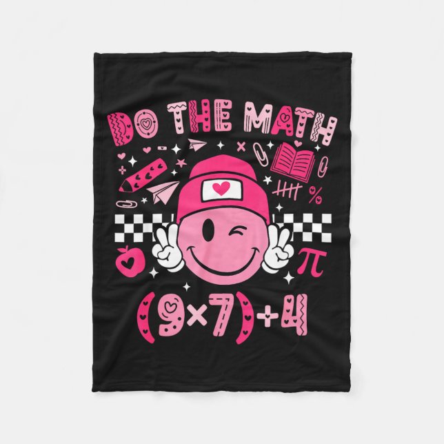 Math Six Seven 76 Meme Fleece Blanket (Front)