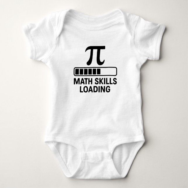 Math Skills Loading- Pi Symbol Baby Bodysuit (Front)