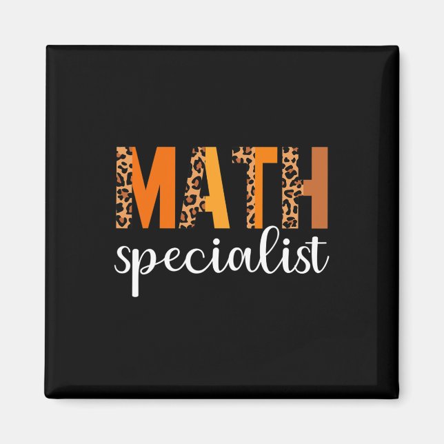 Math Specialist Leopard Thanksgiving Day Funny Fal Magnet (Front)