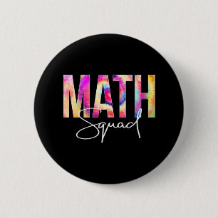 Math Squad Tie Dye Back To School women appreciati 6 Cm Round Badge