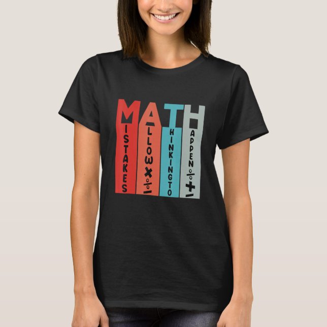 Math Students School Matching Science Math Teacher T-Shirt (Front)