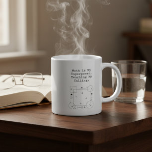 Math Superpower Teacher   Calling & Passion Coffee Mug