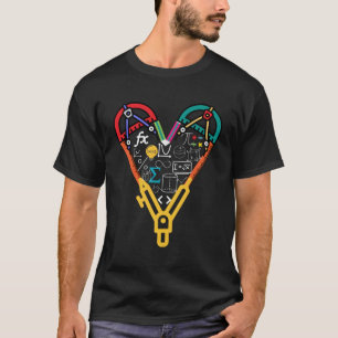 Math Symbol Formula Love For Math Teacher Math T-Shirt