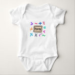Math symbols for Students and Parents Baby Bodysuit<br><div class="desc">Cool and funny Math design featuring some basic maths symbols. A perfect match for kids,  students and teachers as well as for parents.</div>