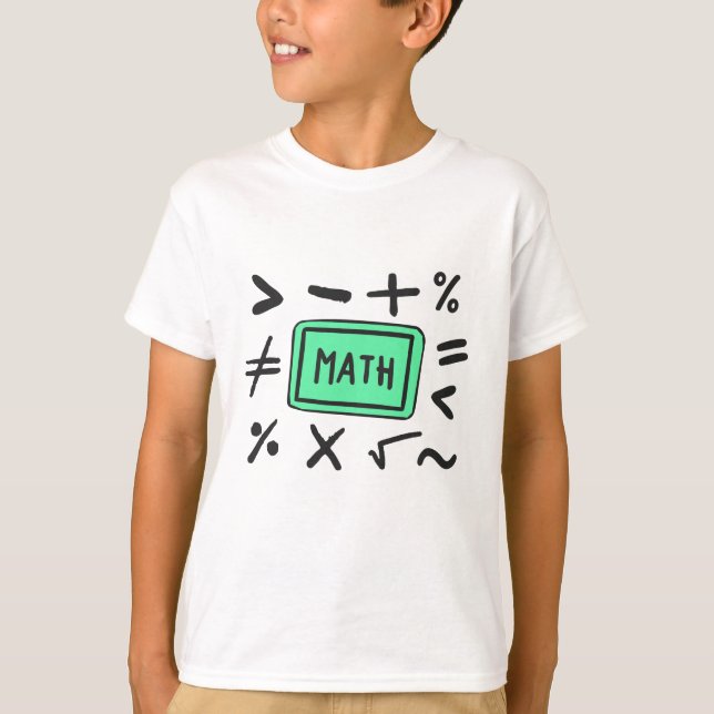 Math symbols for Students and Parents T-Shirt (Front)