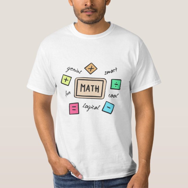 Math symbols for Students and Parents T-Shirt (Front)