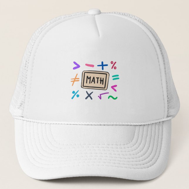 Math symbols for Students and Parents Trucker Hat (Front)