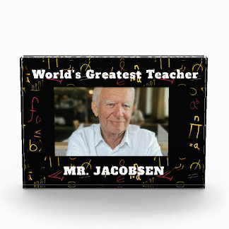 Math Symbols Frame Teacher Photo Block