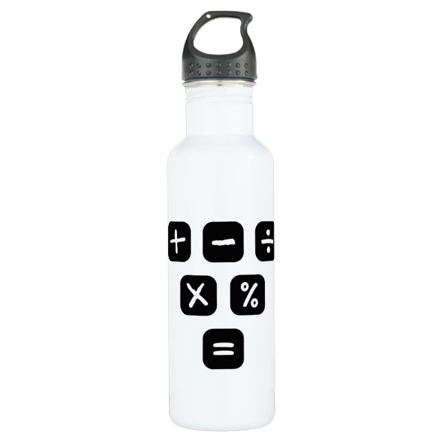 Math Symbols mathematical Signs 710 Ml Water Bottle (Front)