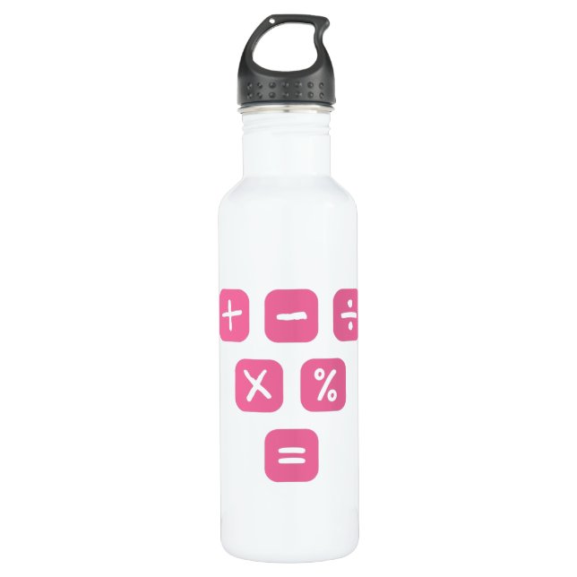 Math Symbols mathematical Signs Maths 710 Ml Water Bottle (Front)