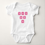 Math Symbols mathematical Signs Maths Baby Bodysuit<br><div class="desc">Cool and funny Math design featuring some basic maths symbols and mathematical signs. A perfect match for kids, students and teachers as well as for parents.</div>