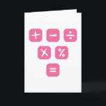 Math Symbols mathematical Signs Maths Card<br><div class="desc">Cool and funny Math design featuring some basic maths symbols and mathematical signs. A perfect match for kids,  students and teachers as well as for parents.</div>