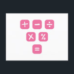 Math Symbols mathematical Signs Maths Postcard<br><div class="desc">Cool and funny Math design featuring some basic maths symbols and mathematical signs. A perfect match for kids, students and teachers as well as for parents.</div>