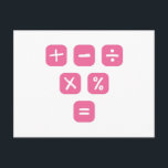 Math Symbols mathematical Signs Maths Postcard<br><div class="desc">Cool and funny Math design featuring some basic maths symbols and mathematical signs. A perfect match for kids,  students and teachers as well as for parents.</div>