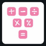 Math Symbols mathematical Signs Maths Square Sticker<br><div class="desc">Cool and funny Math design featuring some basic maths symbols and mathematical signs. A perfect match for kids,  students and teachers as well as for parents.</div>
