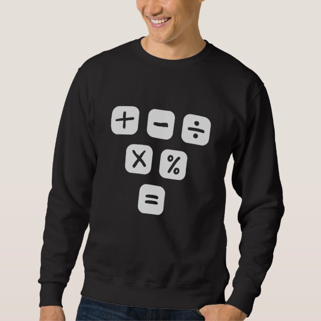 Math Symbols mathematical Signs Maths Sweatshirt (Front)