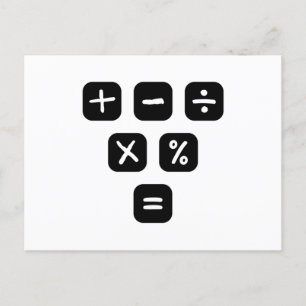Math Symbols mathematical Signs Postcard