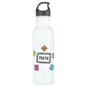 Math symbols Students and Parents 710 Ml Water Bottle