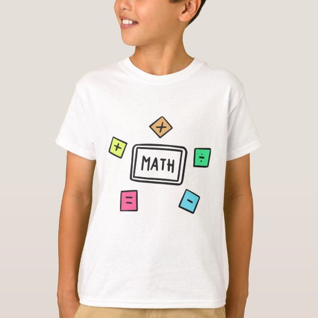 Math symbols Students and Parents T-Shirt (Front)
