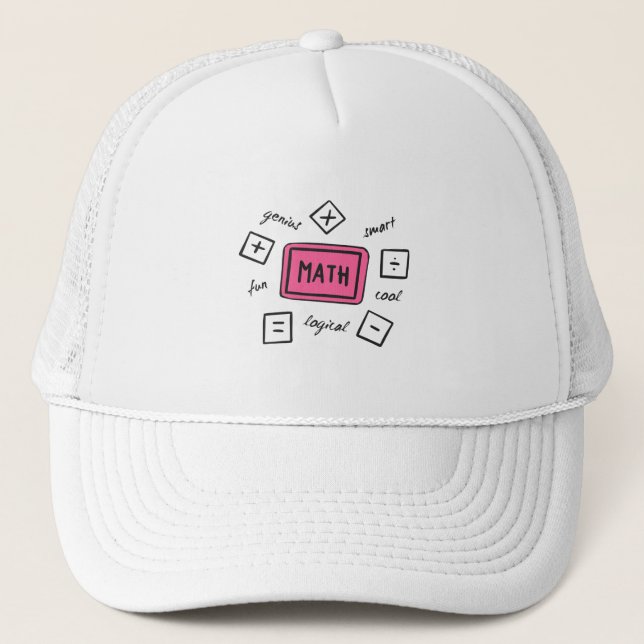 Math symbols Students and Parents Trucker Hat (Front)