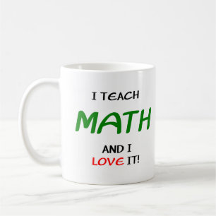 math teach & love coffee mug