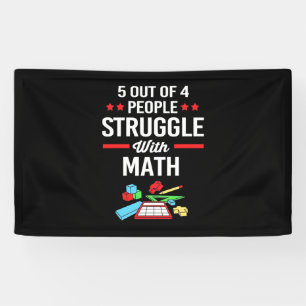 Math Teacher 5 Out Of 4 People Banner