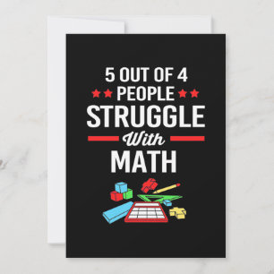 Math Teacher 5 Out Of 4 People Invitation