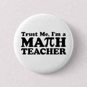 Math Teacher 6 Cm Round Badge